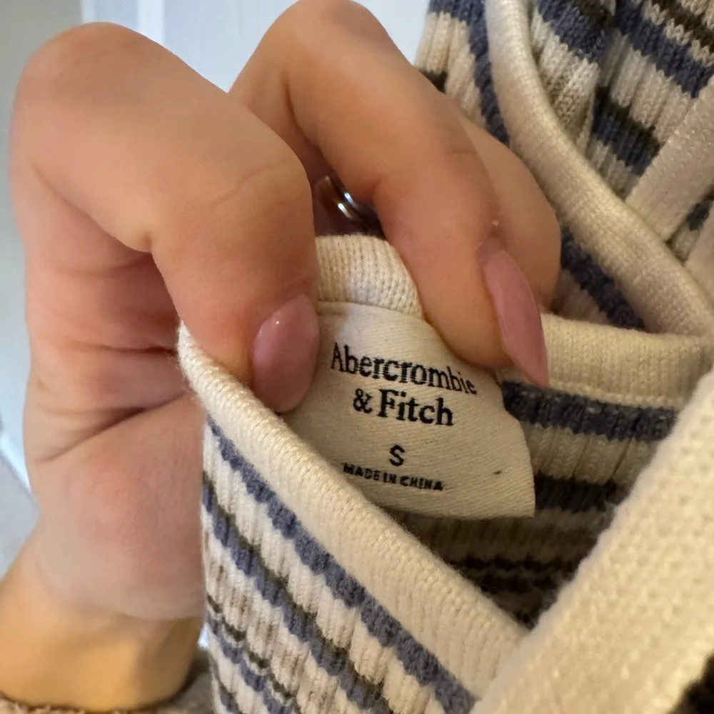 Abercrombie & Fitch blue and White Striped Maxi Dress